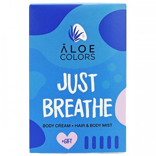 ALOE+COLORS PROMO JUST BREATHE BODY CREAM 100ml & HAIR & BODY MIST 100ml & ΔΩΡΟ ΠΟΛYΧΡΩΜΟ ΜΠΡΕΛOΚ ALOE COLORS