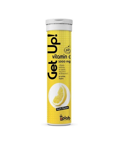 UPLAB GETUP VITAMIN C 1000MG LEMON-SUGAR FREE 20 ΑΝΑΒΡΑΖΟΝΤΑ ΔΙΣΚΙΑ