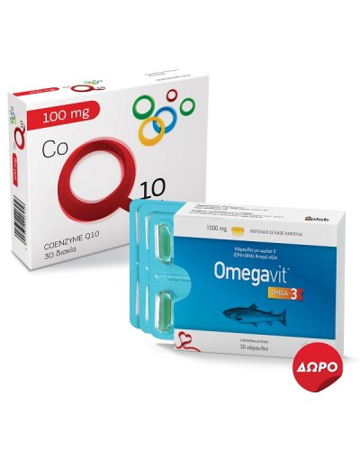 UPLAB PROMO COENZYME Q10 30TABS & ΔΩΡΟ OMEGAVIT 30CAPS