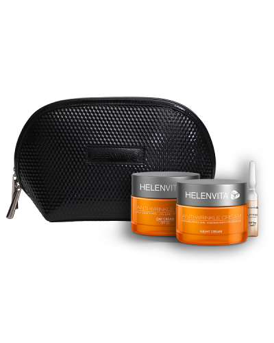 HELENVITA PROMO ANTI-WRINKLE DAY CREAM SPF25 50ML & ANTI-WRINKLE NIGHT CREAM NORMAL/MIXED SKIN SKIN 50ML & AMPOULE LIFTING 2ML & ΔΩΡΟ PREMIUM ΝΕΣΕΣΕΡ