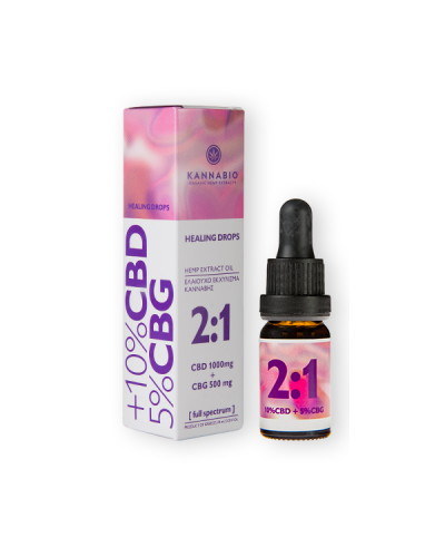 KANNABIO HEALING DROPS CBD/CBG 2:1 ΠΛΗΡΟΥΣ ΦΑΣΜΑΤΟΣ (1000MG/500MG) 10ML