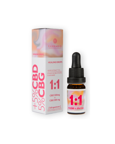 KANNABIO HEALING DROPS CBD/CBG 1:1 ΠΛΗΡΟΥΣ ΦΑΣΜΑΤΟΣ (500MG/500MG) 10ML