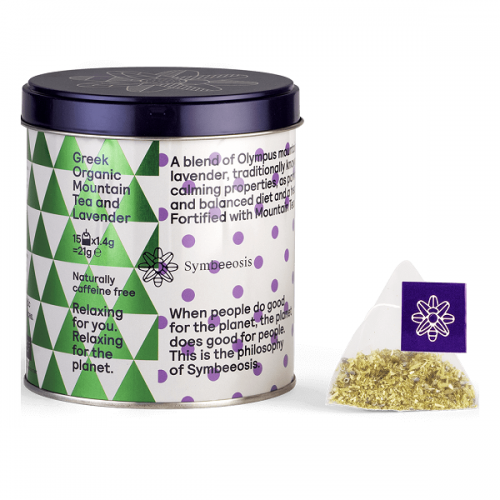 SYMBEEOSIS GREEK ORGANIC MOUNTAIN TEA AND LAVENDER 15 ΠΥΡΑΜΙΔΕΣ X 1.4G