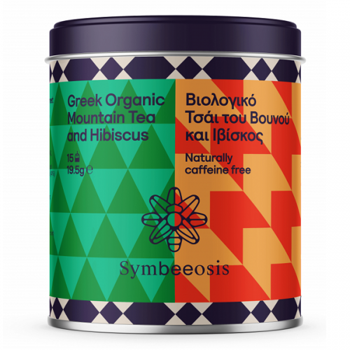 SYMBEEOSIS GREEK ORGANIC MOUNTAIN TEA AND HIBISCUS 15 ΠΥΡΑΜΙΔΕΣ X 1.3G