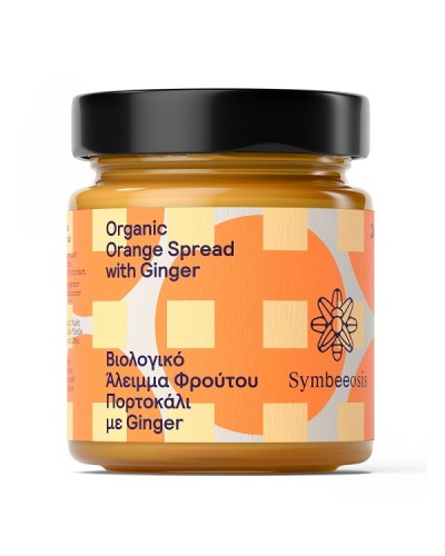 SYMBEEOSIS ORGANIC ORANGE SPREAD WITH GINGER 240GR