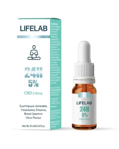 LIFELAB CBD 24Η 5% 500mg CBD 10ml