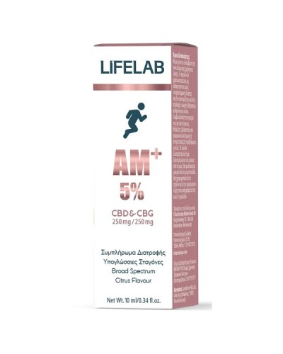 LIFELAB CBD AM+5% 500mg (250mg CBD + 250mg CBG) 10ml