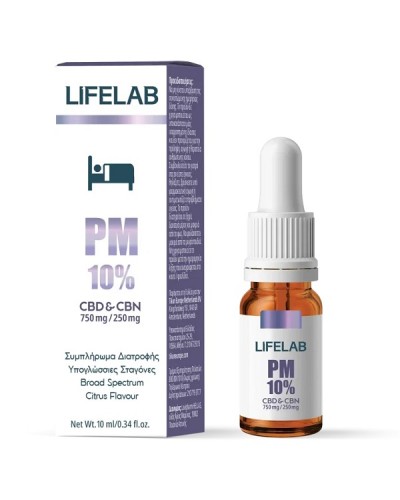 LIFELAB CBD PM 10% 1000mg (750mg CBD + 250mg CBN) 10ml