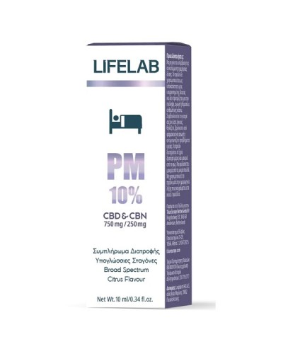 LIFELAB CBD PM 10% 1000mg (750mg CBD + 250mg CBN) 10ml