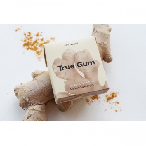 TRUE GUM SUGARFREE GINGER & TURMERIC ΤΣΙΧΛΕΣ ΧΩΡΙΣ ΖΑΧΑΡΗ ΜΕ ΓΕΥΣΗ ΤΖΙΝΤΕΡ & ΚΟΥΡΚΟΥΜΑ 21GR