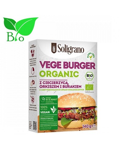 SOLIGRANO BURGER VEGAN ΠΑΝΤΖΑΡΙ & ΡΕΒΥΘΙΑ BIO 140G