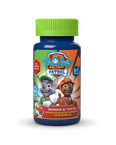 HEALTH FUEL PAW PATROL BONES & TEETH ΠΑΙΔΙΚΕΣ ΒΙΤΑΜΙΝΕΣ ΓΙΑ ΟΣΤΑ & ΔΟΝΤΙΑ 3-7 ΕΤΩΝ ΜΗΛΟ ΚΑΙ ΦΡΑΓΚΟΣΤΑΦΥΛΟ 60 ΜΑΣΩΜΕΝΕΣ ΤΑΜΠΛΕΤΕΣ