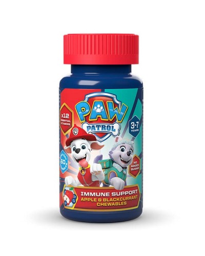 HEALTH FUEL PAW PATROL IMMUNE SUPPORT ΠΑΙΔΙΚΕΣ ΒΙΤΑΜΙΝΕΣ ΓΙΑ ΥΠΟΣΤΗΡΙΞΗ ΤΟΥ ΑΝΟΣΟΠΟΙΗΤΙΚΟΥ 3-7 ΕΤΩΝ ΜΗΛΟ ΚΑΙ ΦΡΑΓΚΟΣΤΑΦΥΛΟ 60 ΜΑΣΩΜΕΝΕΣ ΤΑΜΠΛΕΤΕΣ