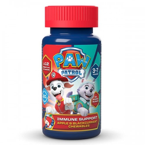 HEALTH FUEL PAW PATROL IMMUNE SUPPORT ΠΑΙΔΙΚΕΣ ΒΙΤΑΜΙΝΕΣ ΓΙΑ ΥΠΟΣΤΗΡΙΞΗ ΤΟΥ ΑΝΟΣΟΠΟΙΗΤΙΚΟΥ 3-7 ΕΤΩΝ ΜΗΛΟ ΚΑΙ ΦΡΑΓΚΟΣΤΑΦΥΛΟ 60 ΜΑΣΩΜΕΝΕΣ ΤΑΜΠΛΕΤΕΣ