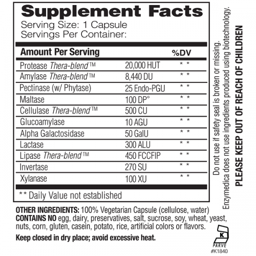 ENZYMEDICA DIGEST BASIC 30CAPS