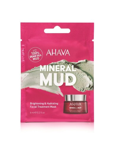 AHAVA MINERAL MUD BRIGHTENING & HYDRATING FACIAL TREATMENT MASK 6ML