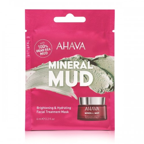 AHAVA MINERAL MUD BRIGHTENING & HYDRATING FACIAL TREATMENT MASK 6ML