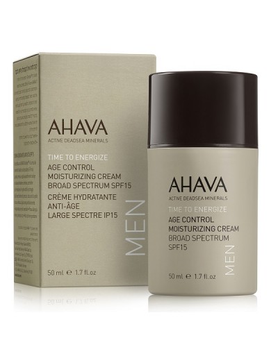 AHAVA MEN AGE CONTROL MOISTURIZING CREAM SPF15 50ML