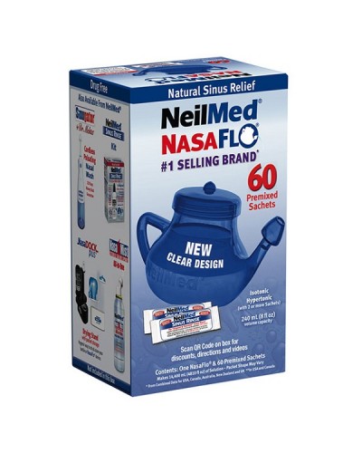 NEILMED NASAFLO NETIPOT 240ml + PREMIXED SACHETS 60 φακελίσκοι