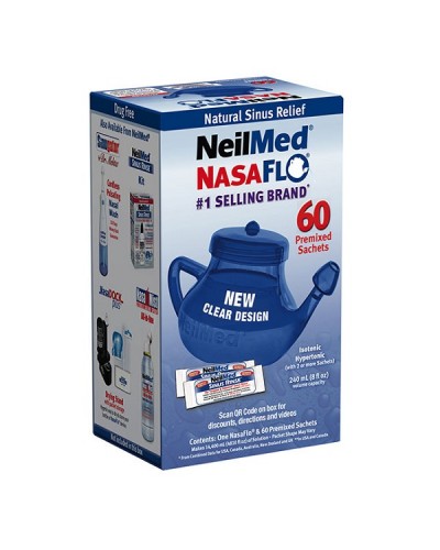 NEILMED NASAFLO NETIPOT 60 PREMIXED SACHETS 240ML