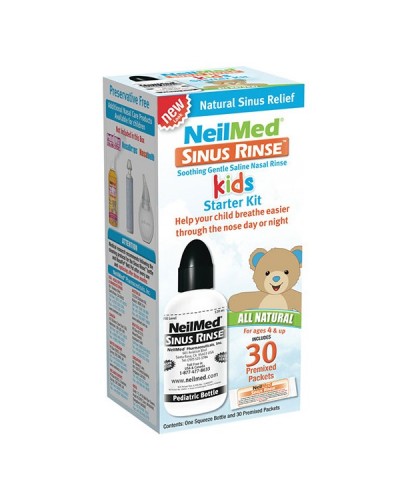 NEILMED SINUS RINSE KIDS ΠΑΙΔΙΑΤΡΙΚΟ ΣΥΣΤΗΜΑ ΡΙΝΙΚΩΝ ΠΛΥΣΕΩΝ + 30 ΦΑΚΕΛΑΚΙΑ