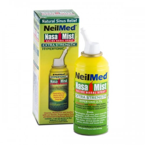 NEILMED NASAMIST SALINE SPRAY HYPERTONIC EXTRA STRENGTH 125ml