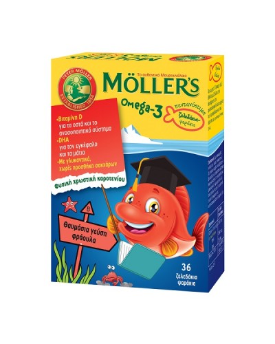 MOLLERS OMEGA-3 ΜΕ ΓΕΥΣΗ ΦΡΑΟΥΛΑ 36 ζελεδάκια