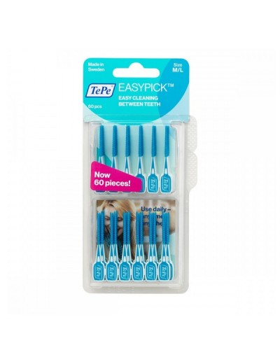 TePe EasyPick Μεσοδόντιες Οδοντογλυφίδες M/L Μπλε 60τμχ