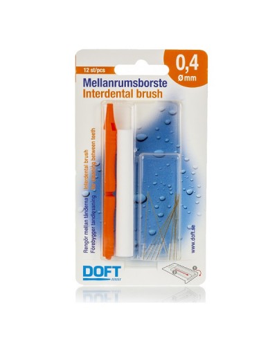 DOFT INTERDENTALS ΜΕΣΟΔΟΝΤΙΑ ΒΟΥΡΤΣΑΚΙΑ 0.4MM 12ΤΜΧ