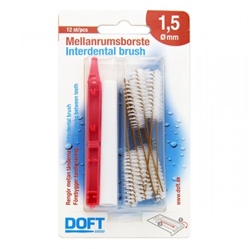 DOFT INTERDENTALS ΜΕΣΟΔΟΝΤΙΑ ΒΟΥΡΤΣΑΚΙΑ 1.5MM 12ΤΜΧ