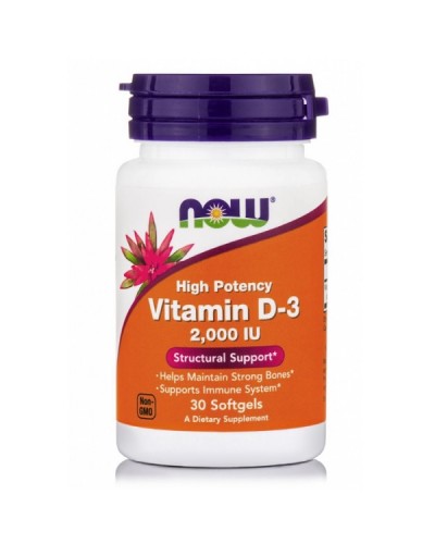 NOW VITAMIN D-3 HIGH POTENCY 2.000IU 30 SOFTGEL