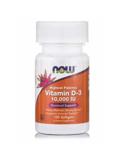 NOW VITAMIN D-3 HIGH POTENCY 10.000IU 120 SOFTGELS