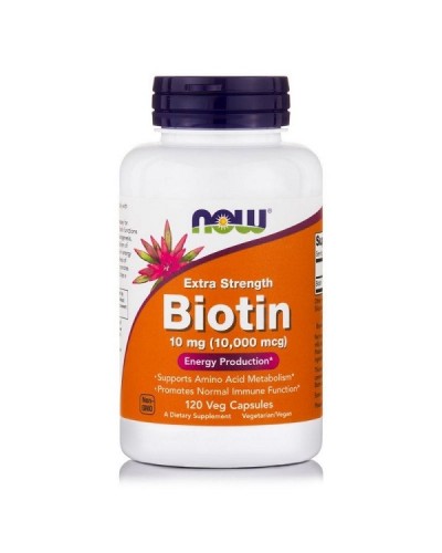 NOW BIOTIN 10MG EXTRA STRENGTH 120VEG. CAPS