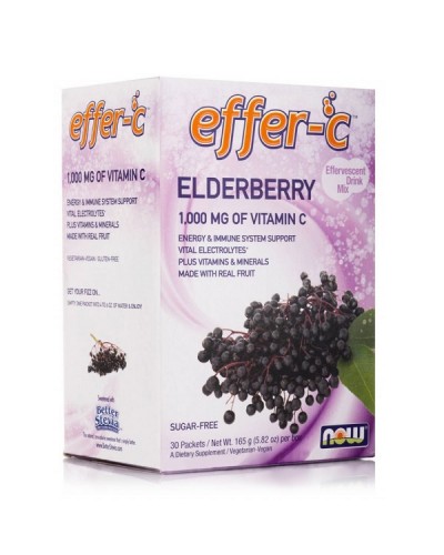 NOW EFFER-C ELDERBERRY 1,000 MG VITAMIN C 30PACKETS