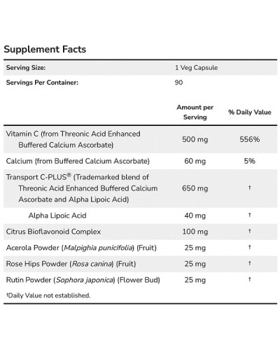 NOW ALPHASORB-C 500MG 180VEG. CAPS