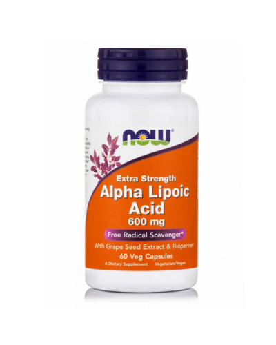 NOW ALPHA LIPOIC ACID 600MG 60VEG. CAPS