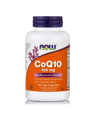NOW COQ10 100MG WITH HAWTHORN BERRY 30VEG. CAPS