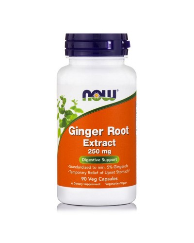 NOW GINGER ROOT EXTRACT 250MG 90VEG. CAPS
