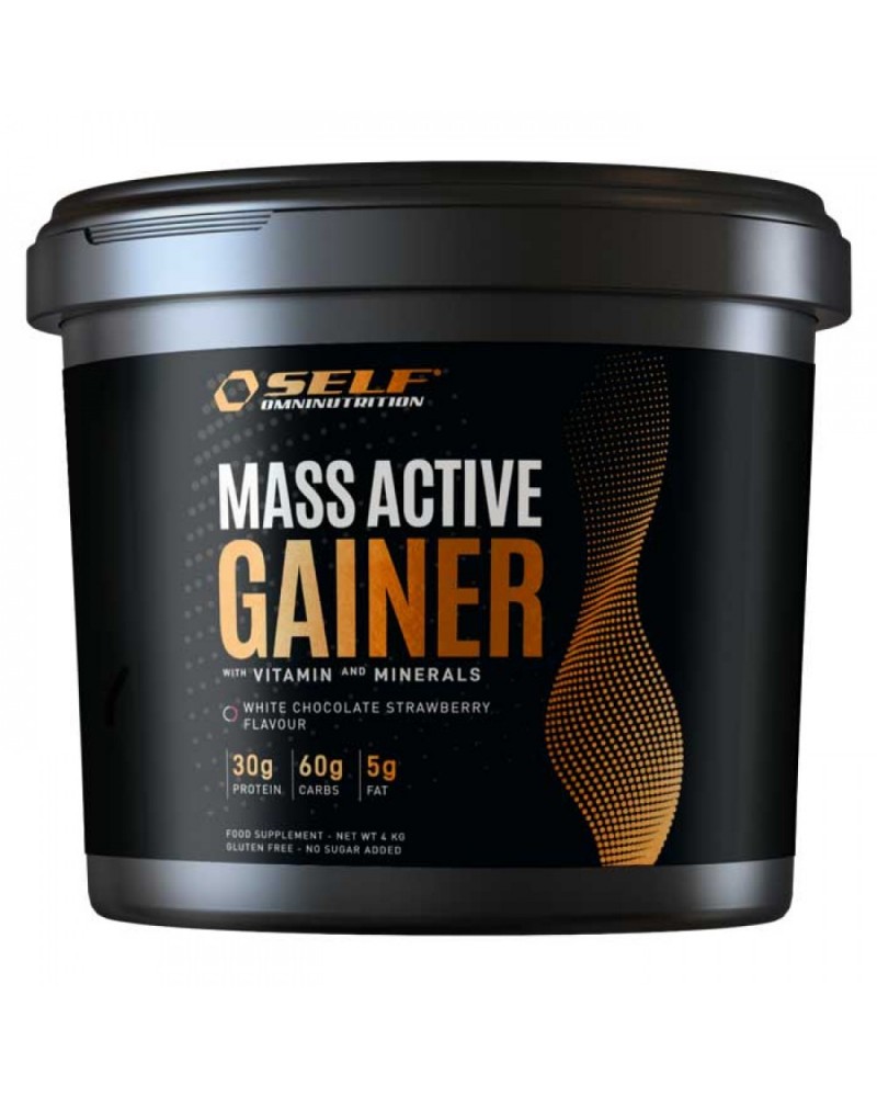 SELF OMNINUTRITION MASS ACTIVE GAINER WHITE CHOCOLATE STRAWBERRY 4KG