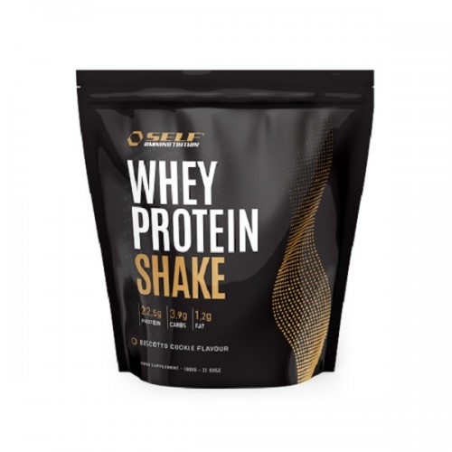 SELF OMNINUTRITION WHEY PROTEIN SHAKE 1KG BISCOTTO COOKIE