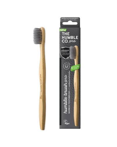 THE HUMBLE CO. PRO TOOTHBRUSH ADULT SOFT SILVER 1ΤΜΧ