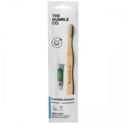 THE HUMBLE CO. TRAVEL PACK BAMBOO HUMBLE TOOTHBRUSH 1ΤΜΧ & NATURAL TOOTHPAST 7GR