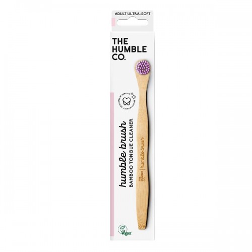 THE HUMBLE CO. TONGUE CLEANER PURPLE ULTRA SOFT 1ΤΜΧ