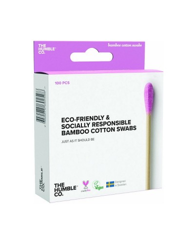THE HUMBLE CO. COTTON SWABS NATURAL PURPLE 100ΤΜΧ