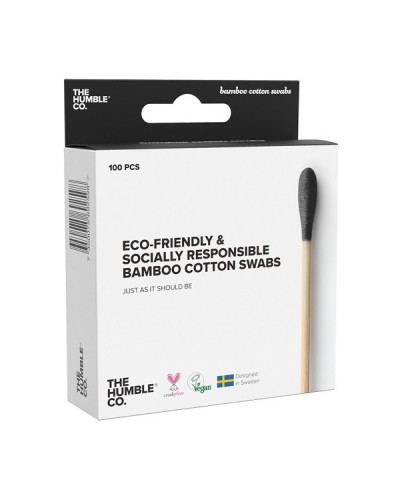 THE HUMBLE CO. COTTON SWABS NATURAL BLACK 100ΤΜΧ