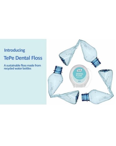 TEPE WAXED DENTAL FLOSS ΚΕΡΩΜΕΝΟ ΟΔΟΝΤΙΚΟ ΝΗΜΑ ΓΕΥΣΗ ΜΕΝΤΑ 40m