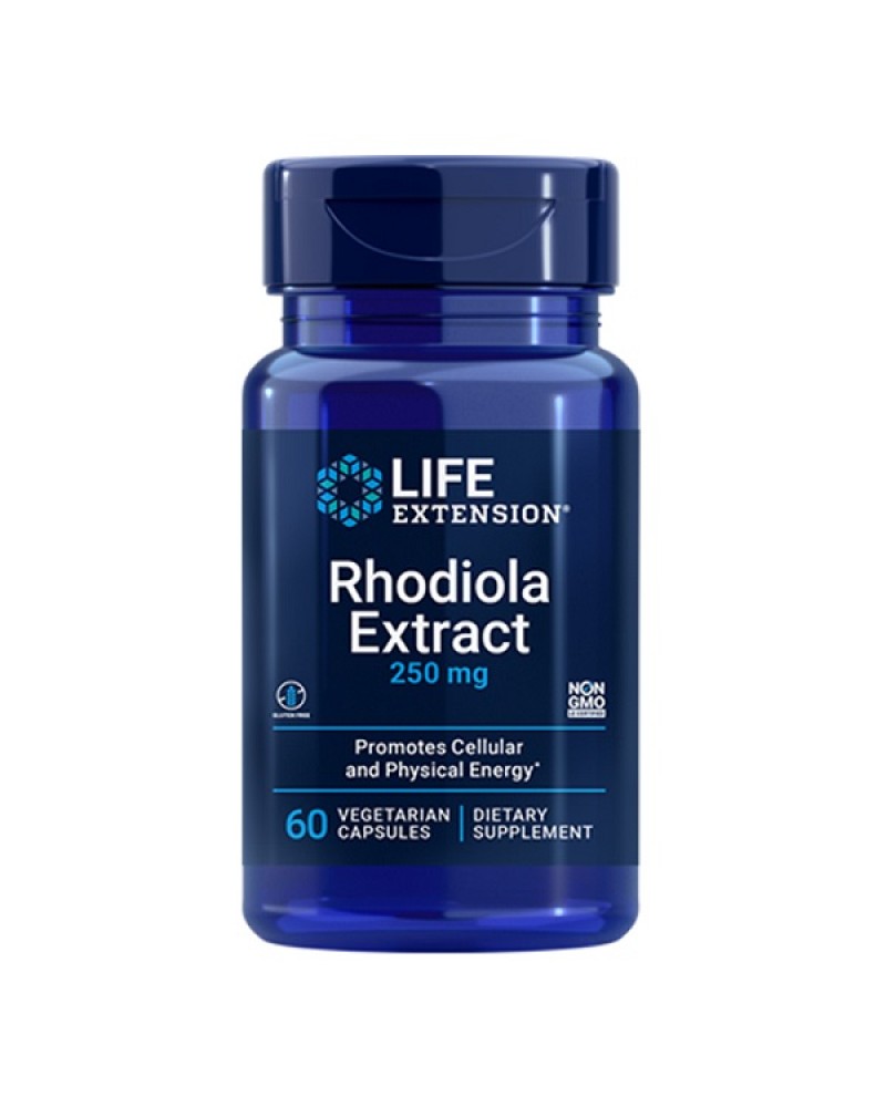 LIFE EXTENSION RHODIOLA EXTRACT 3% ROSAVINS 250MG 60VEG. CAPS