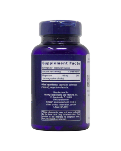 LIFE EXTENSION MAGNESIUM (CITRATE) 100MG 100 VEG. CAPS