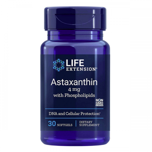 LIFE EXTENSION ASTAXANTHIN 4MG WITH PHOSPHOLIPIDS 30SOFTGELS