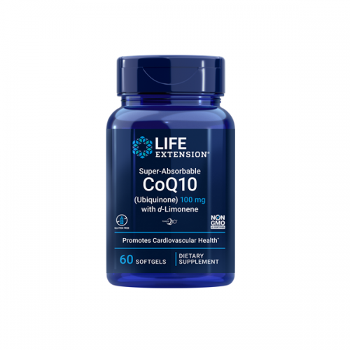 LIFE EXTENSION SUPER ABSORBABLE CoQ10 WITH D-LIMONENE 100mg 60SOFTGELS